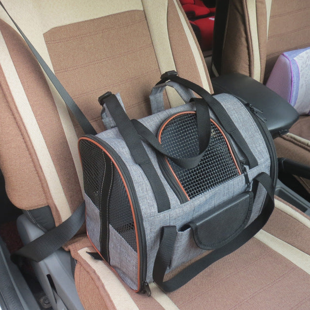 Cozy Folding Pet Travel Carrier – Car Seat & Basket