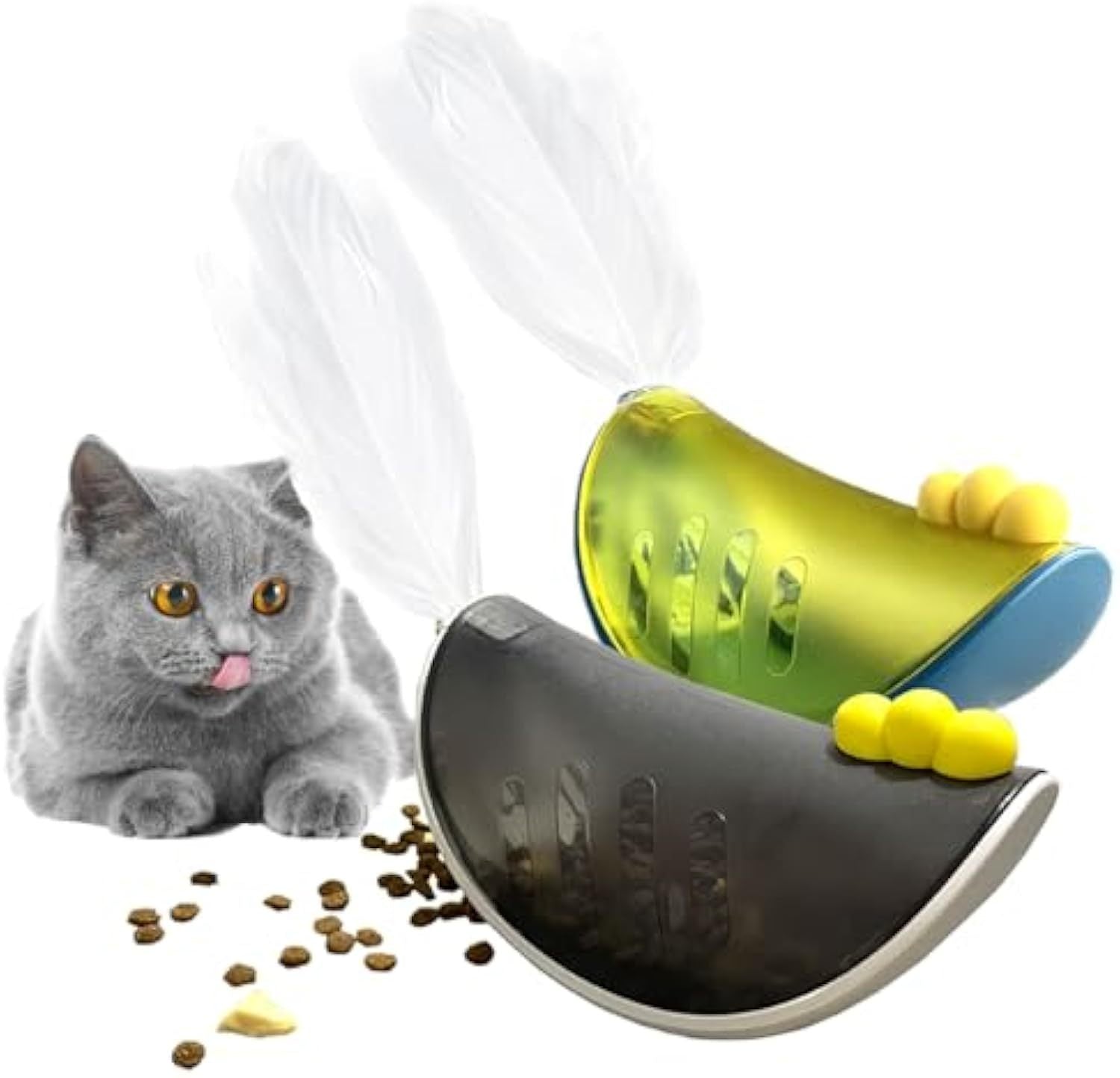 Cat Puzzle Feeder & Tumbler Toy – Play + Snacks