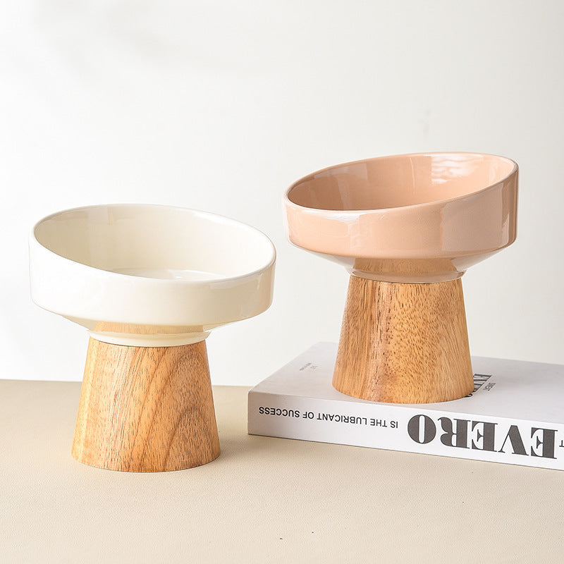 Elevated Cat & Puppy Bowl – Stylish Ceramic Design