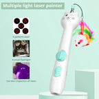 2-in-1 Cat Wand: Laser + Feather Playtime